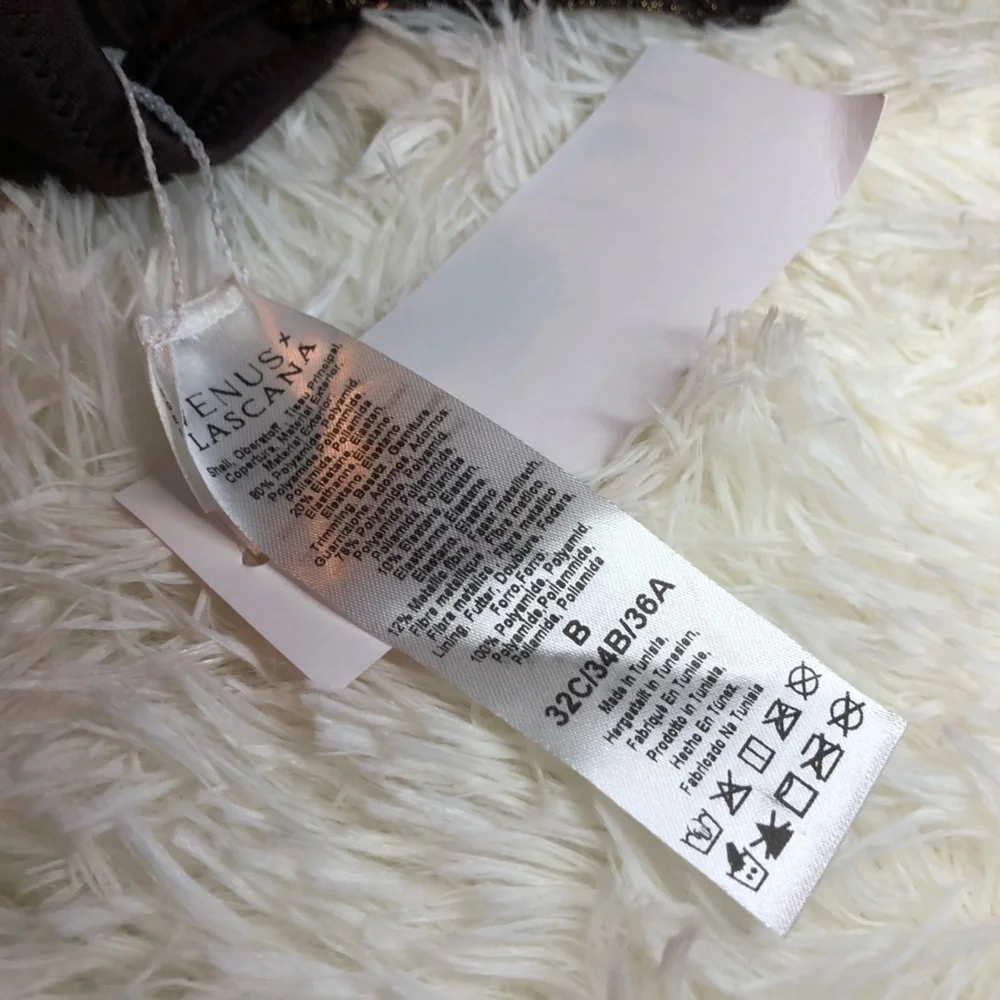 VENUS Brown Glittery Binkini Top NWOT
